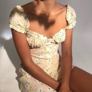 With Jéan Isabell Dress in Pansé Rosa print - Size XS